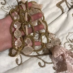 Handmade gold embellished necklace